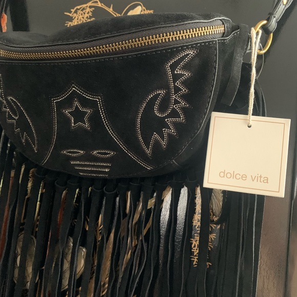 Very chic genuine high end leather/suede crossbody or belt/waist bag. - Picture 9 of 10